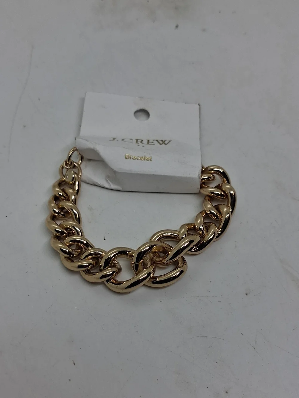 NWT J. Crew Polished Gold Link Bracelet